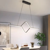 Lampadario sopra tavolo pranzo Design elegante minimalista - clowasit.com